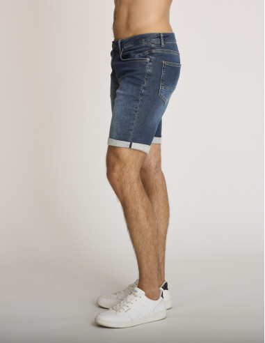 Short en jean bleu foncé PINETO