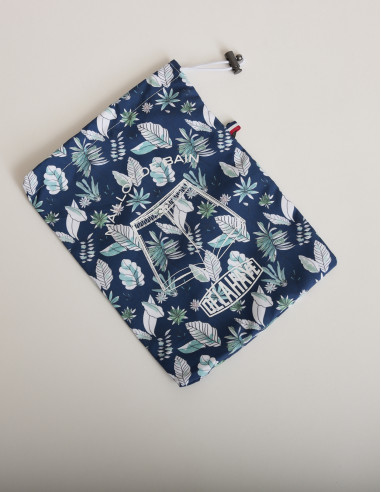 Maillot de bain à motifs bleu marine...
