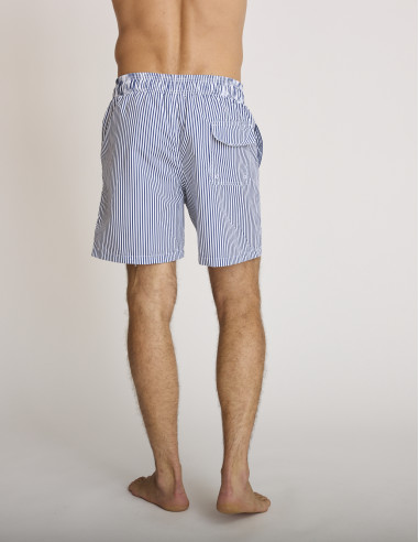 Maillot de bain à rayures bleu et...