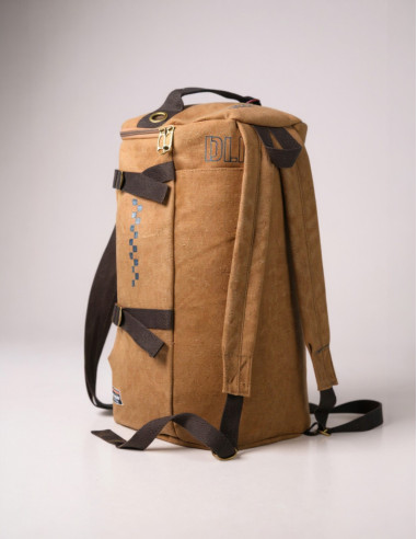 Sac de voyage en toile camel AGENA