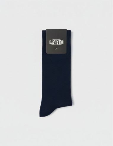 Calcetines de algodón azul marino ANOA
