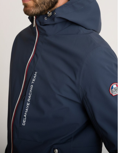 Veste imperméable bleu marine à...