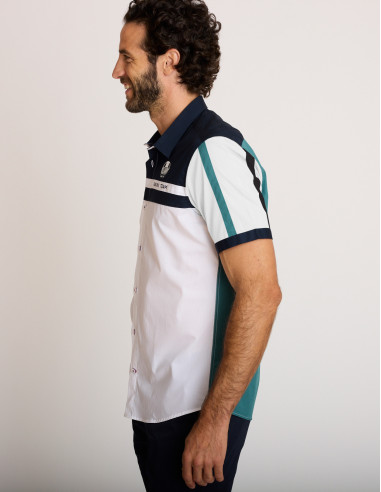 Camicia in cotone verde CAPELLA