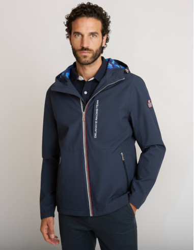 Giacca impermeabile blu navy con...
