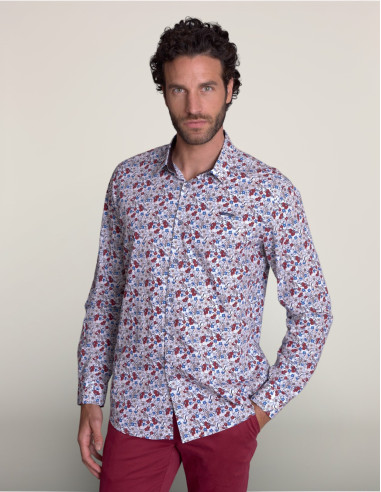Chemise fleuris CHAMONIX Rubis