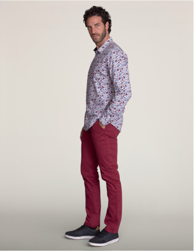 Chemise fleuris CHAMONIX Rubis
