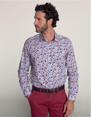 Chemise fleuris CHAMONIX Rubis