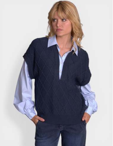 Sweat-shirt SARENNE Bleu Marine