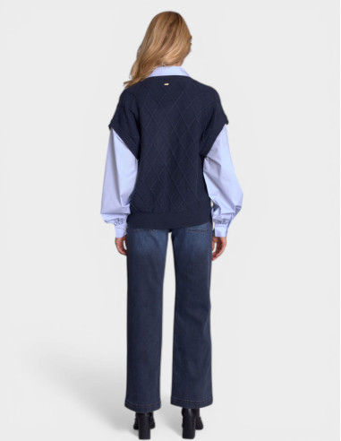 Sweat-shirt SARENNE Bleu Marine