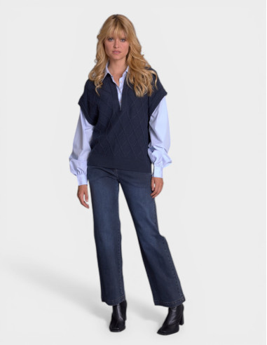 Sweat-shirt SARENNE Bleu Marine