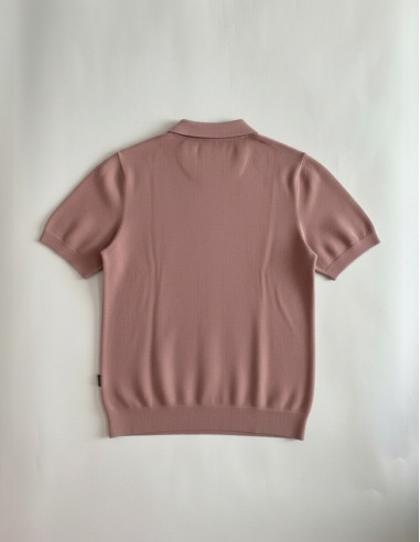 Polo en maille rose lotus LELYNX