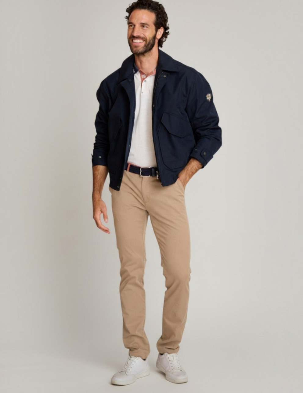 Pantalon en coton sable...
