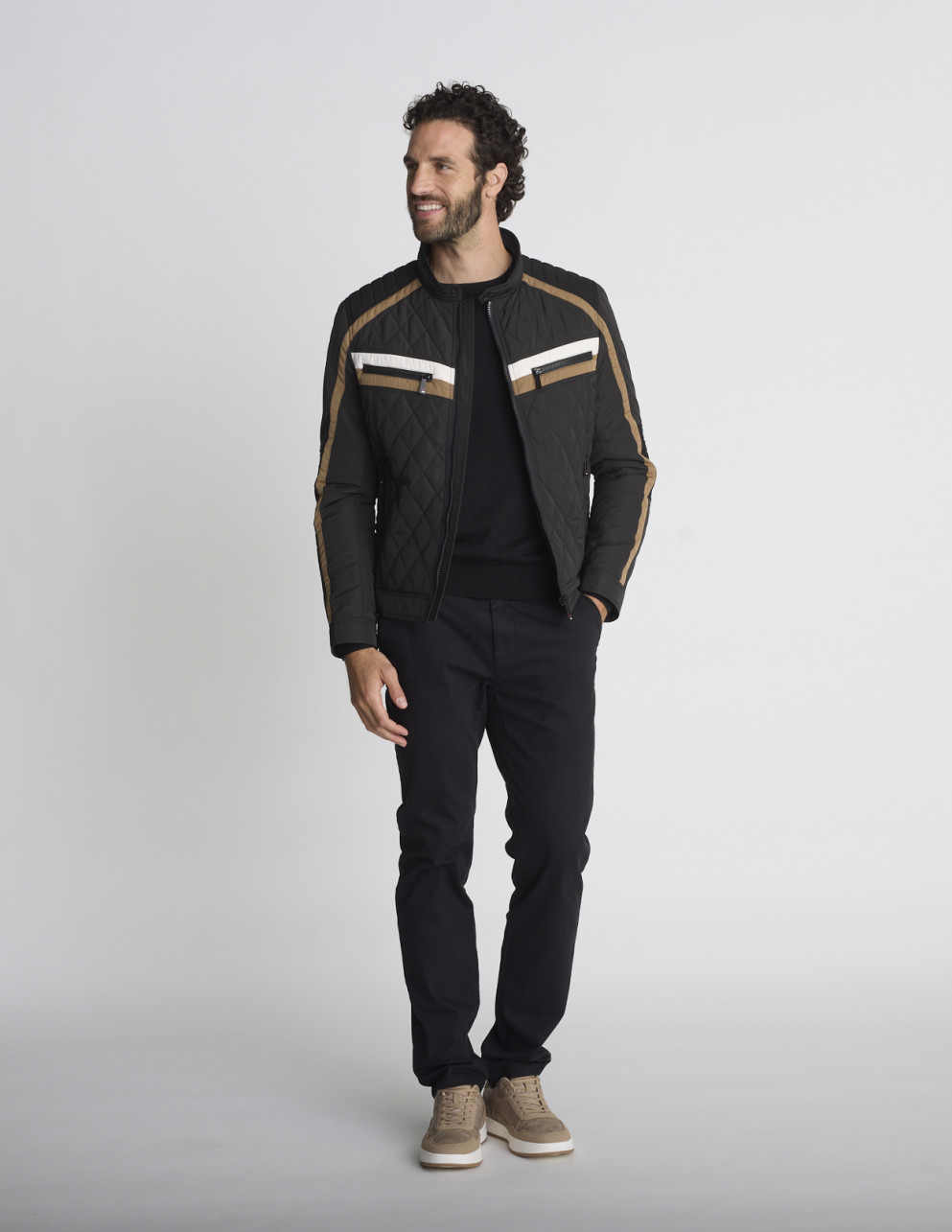 Blouson matelassé noir BASALTE