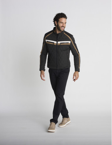 Blouson matelassé noir BASALTE