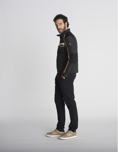 Blouson matelassé noir BASALTE