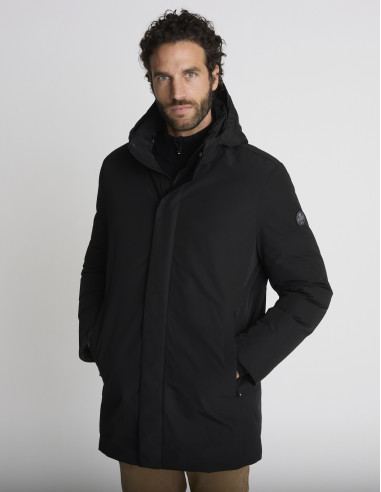 Parka longue noire KEFIR