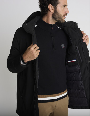 Parka longue noire KEFIR