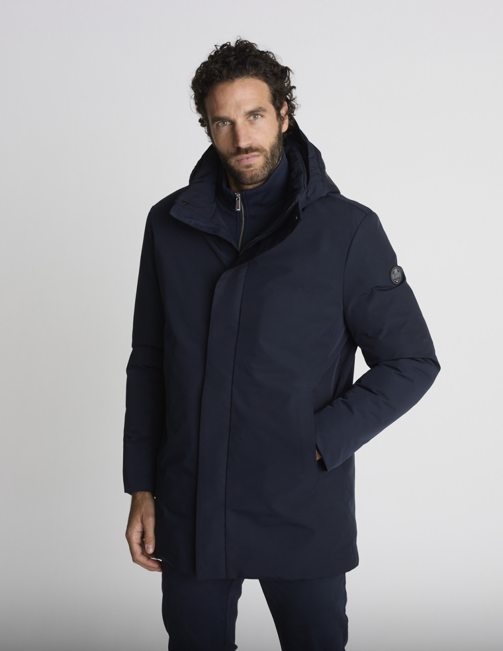 Parka longue bleu marine KEFIR