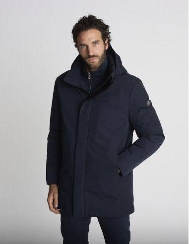 Parka longue bleu marine KEFIR
