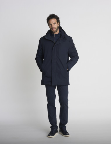 Parka longue bleu marine KEFIR