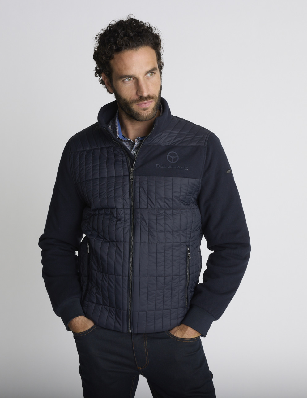 Blouson matelassé bleu...
