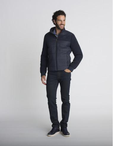 Blouson matelassé bleu marine BARRAGE