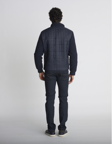 Blouson matelassé bleu marine BARRAGE