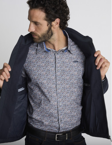 Blouson matelassé bleu marine BARRAGE