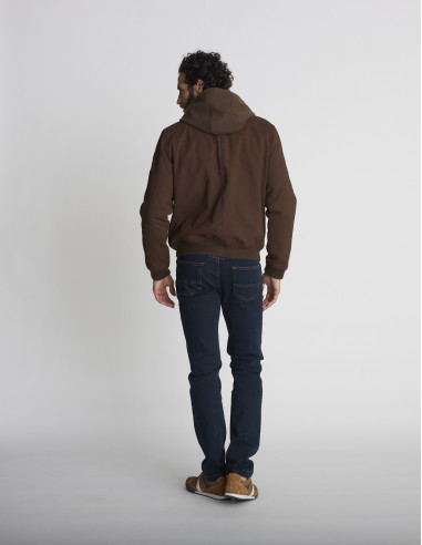 Blouson effet suédine marron BOUCLE