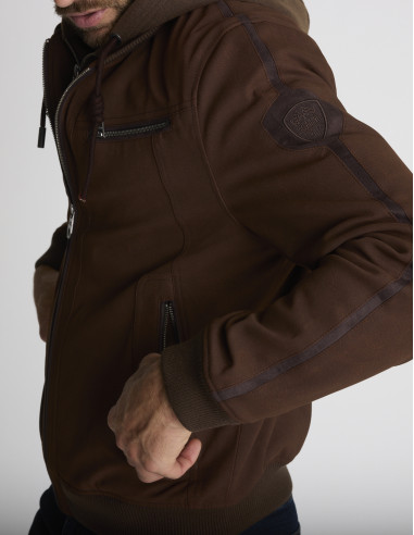 Blouson effet suédine marron BOUCLE