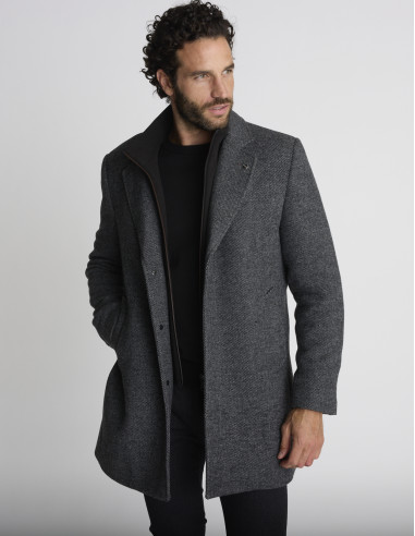 Manteau en laine gris MAGNIFIQUE