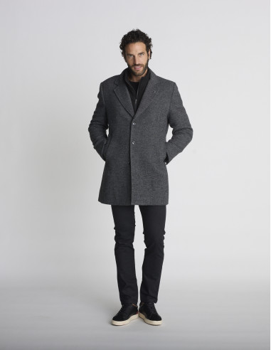 Manteau en laine gris MAGNIFIQUE