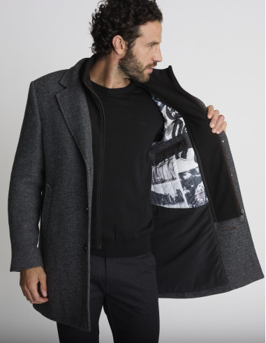 Manteau en laine gris MAGNIFIQUE