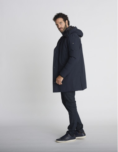 Parka à capuche bleu marine KAIRN