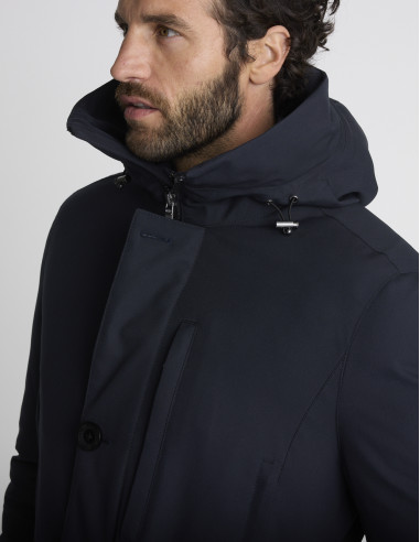 Parka à capuche bleu marine KAIRN