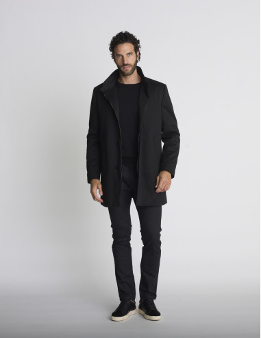 Manteau noir ajusté MASSIF