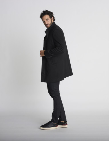 Manteau noir ajusté MASSIF