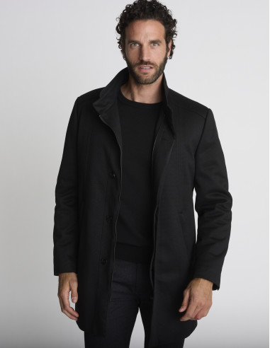 Manteau noir ajusté MASSIF