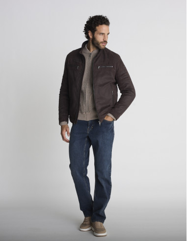 Blouson matelassé marron BRISE