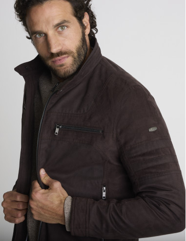 Blouson matelassé marron BRISE