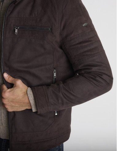 Blouson matelassé marron BRISE