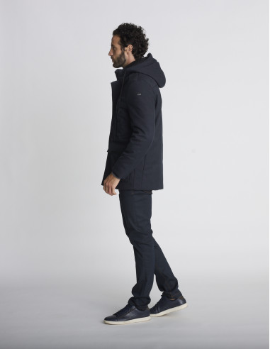 Parka longue bleu marine KLONDIKE