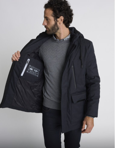 Parka longue bleu marine KLONDIKE