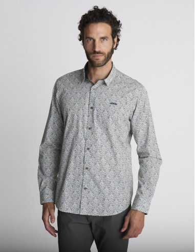 Chemise imprimée verte CHANGEMENT