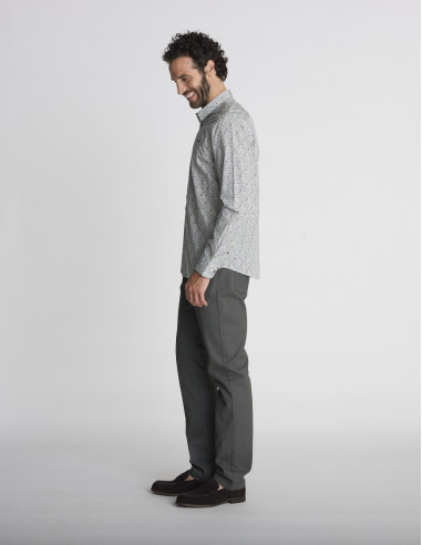 Chemise imprimée verte CHANGEMENT