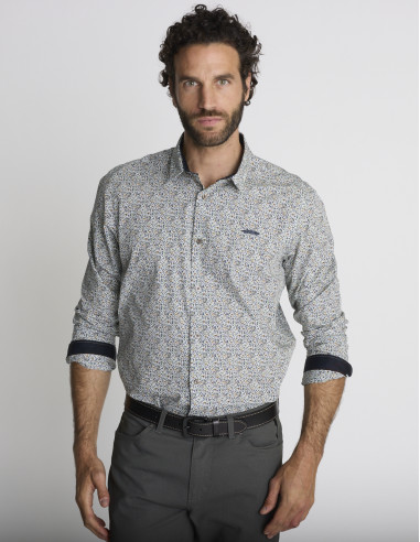 Chemise imprimée verte CHANGEMENT