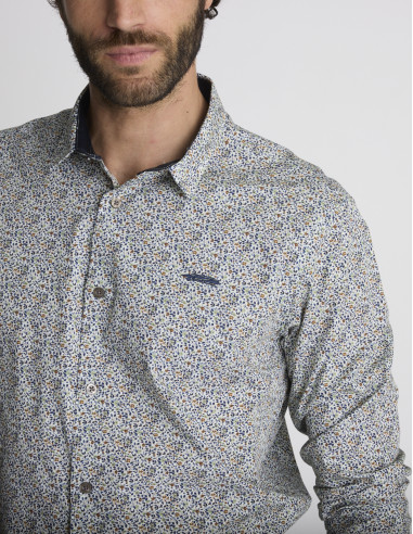 Chemise imprimée verte CHANGEMENT