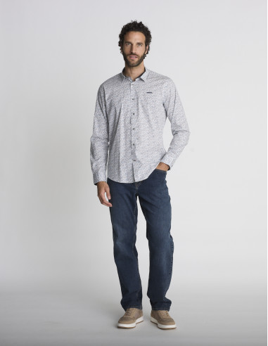 Chemise imprimée verte CIMENT