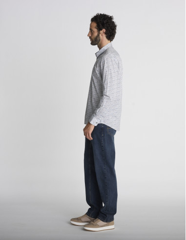Chemise imprimée verte CIMENT