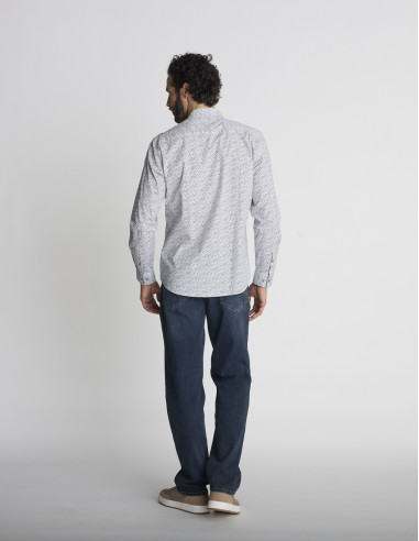 Chemise imprimée verte CIMENT